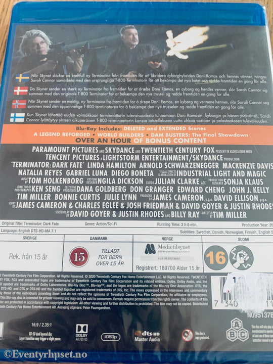 Terminator - Dark Fate. Blu-Ray. Ny I Plast! Blu-Ray Disc