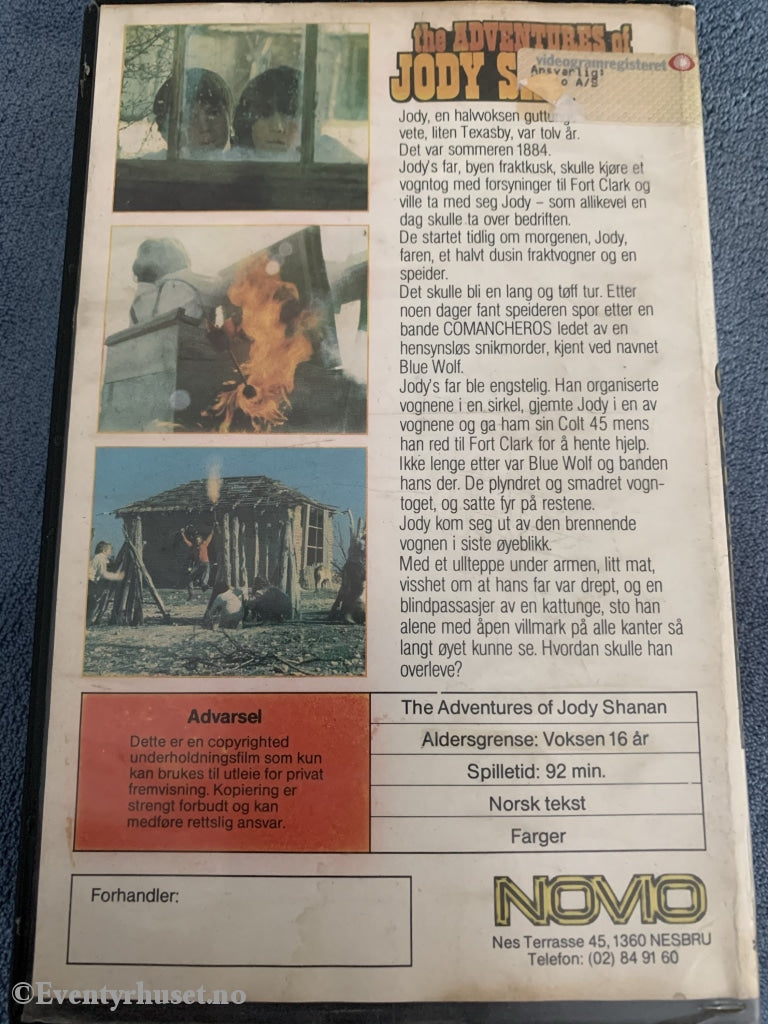 The Adventures Of Jody Shanan. 1978. Vhs Big Box.