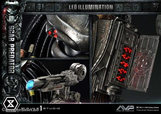 The Alien vs. Predator Museum Masterline Series Statue 1/3 Scar Predator Deluxe Bonus Version 93 cm Collectibles