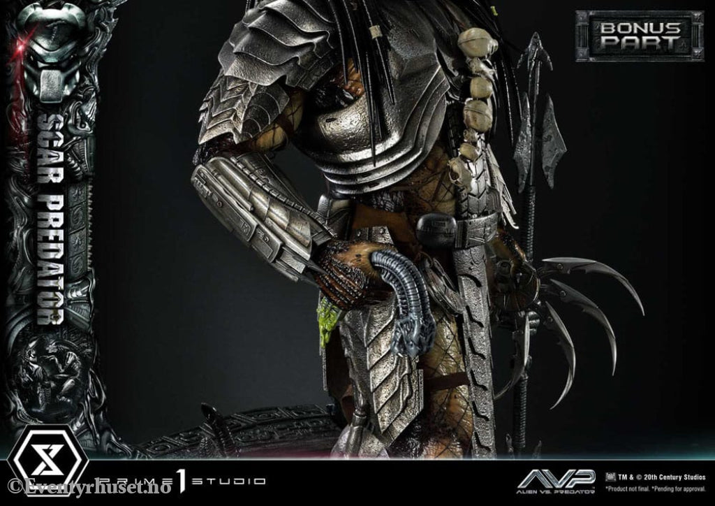 The Alien vs. Predator Museum Masterline Series Statue 1/3 Scar Predator Deluxe Bonus Version 93 cm Collectibles