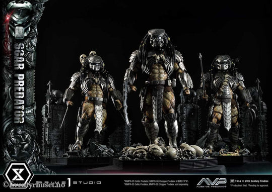 The Alien vs. Predator Museum Masterline Series Statue 1/3 Scar Predator Deluxe Bonus Version 93 cm Collectibles
