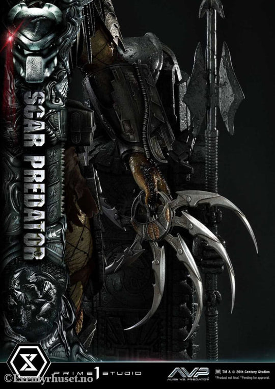 The Alien vs. Predator Museum Masterline Series Statue 1/3 Scar Predator Deluxe Bonus Version 93 cm Collectibles