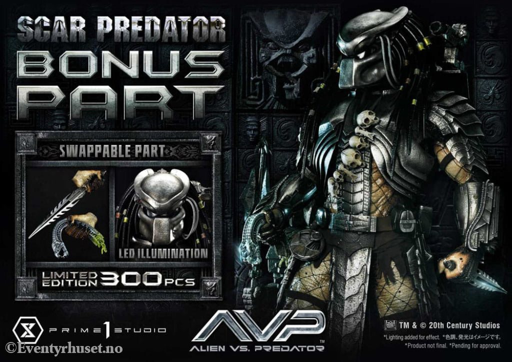 The Alien vs. Predator Museum Masterline Series Statue 1/3 Scar Predator Deluxe Bonus Version 93 cm Collectibles
