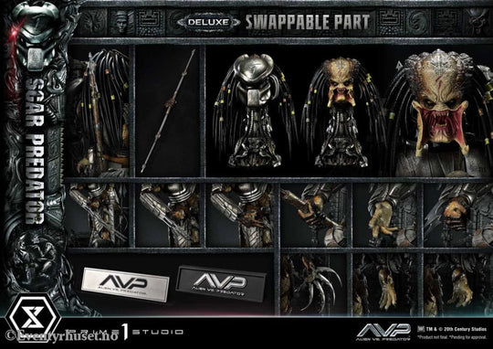 The Alien vs. Predator Museum Masterline Series Statue 1/3 Scar Predator Deluxe Bonus Version 93 cm Collectibles