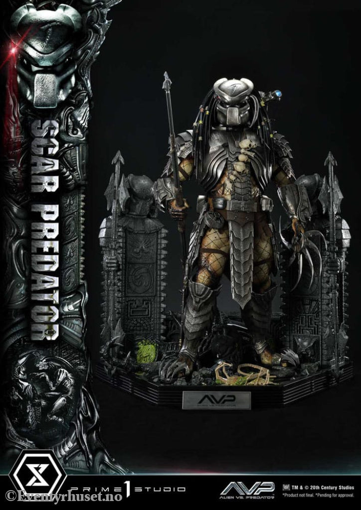 The Alien vs. Predator Museum Masterline Series Statue 1/3 Scar Predator Deluxe Bonus Version 93 cm Collectibles