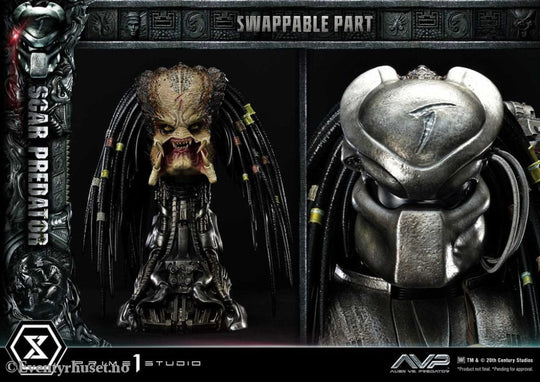 The Alien vs. Predator Museum Masterline Series Statue 1/3 Scar Predator Deluxe Bonus Version 93 cm Collectibles
