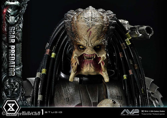 The Alien vs. Predator Museum Masterline Series Statue 1/3 Scar Predator Deluxe Bonus Version 93 cm Collectibles