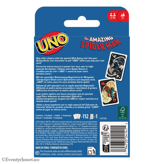 The Amazing Spider-Man Card Game UNO Games