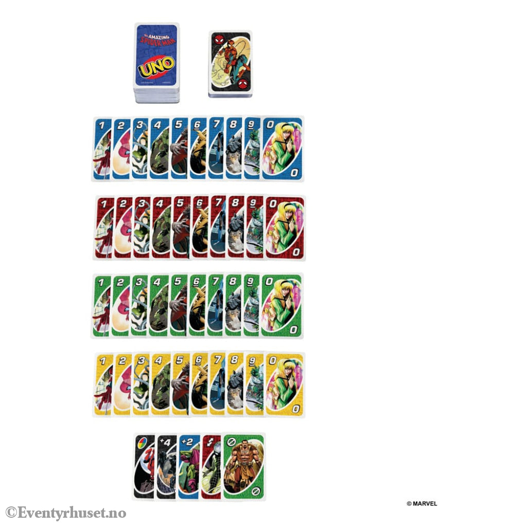 The Amazing Spider-Man Card Game UNO Games