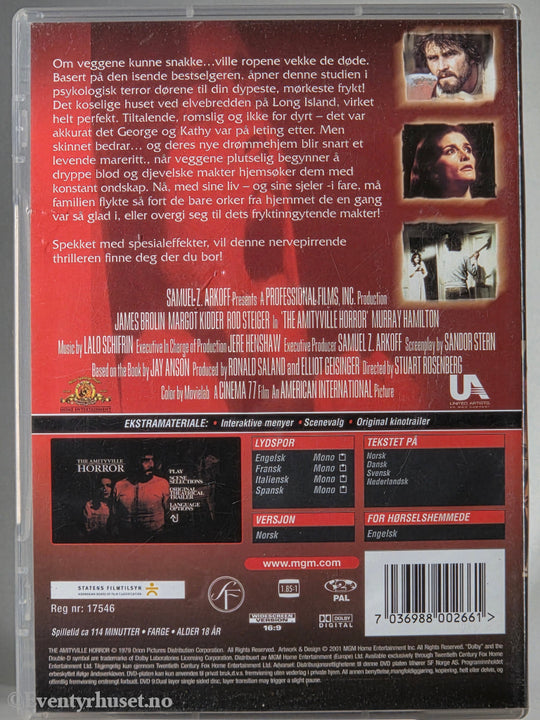 The Amityville Horror. 1979. DVD.