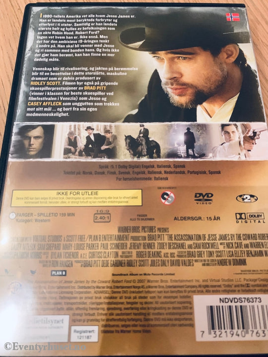 The Assassination Of Jesse James. 2007. Dvd. Dvd