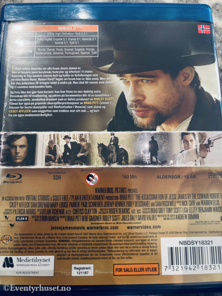 The Assassination of Jesse James by the Coward Robert Ford. Blu-ray.
