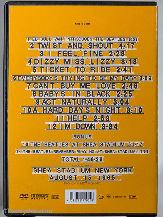 The Beatles – Live at Shea. 1965. DVD.