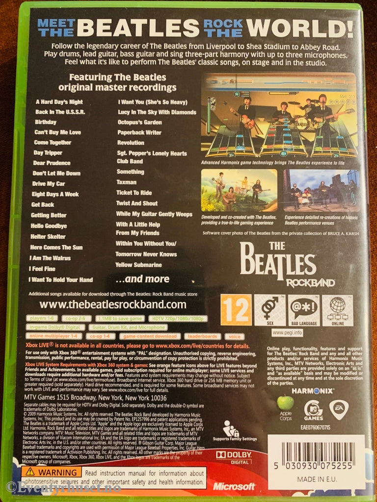 The Beatles Rockband. Xbox 360.