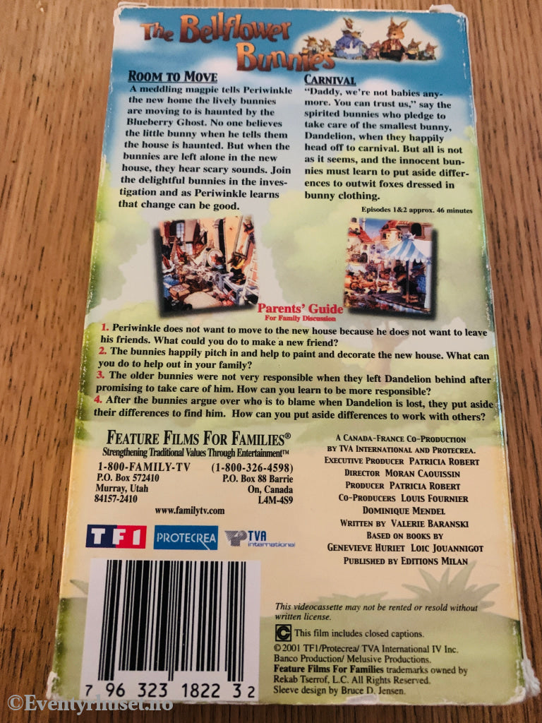 The Bellflower Bunnies: Room to Move & Carnival 2001 VHS.