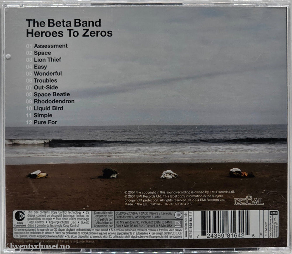 The Beta Band. 2004. Heroes to Zeros. Musikk-CD.