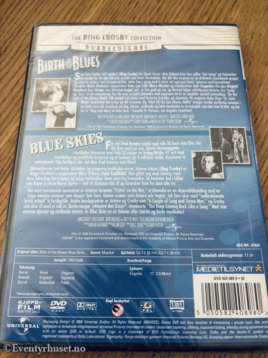 The Bing Crosby Collection: Birth of the Blues / Blue Skies (1941/1946). DVD. Ny i plast!