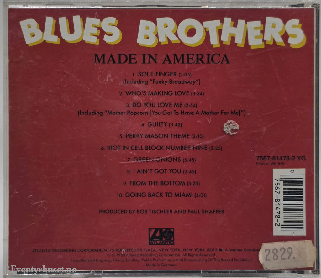 The Blues Brothers. 1980. Made in America. CD.