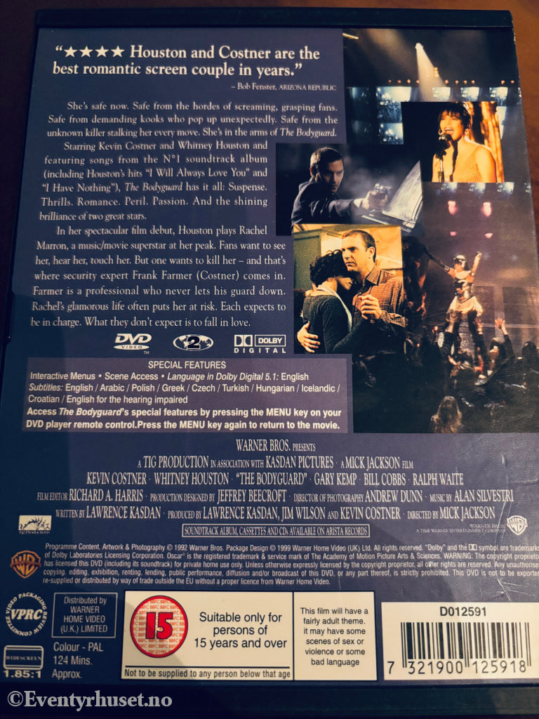 The Bodyguard. DVD snapcase.