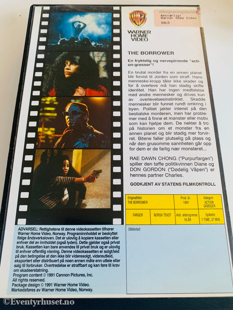 The Borrower. 1991. Vhs Big Box. Box