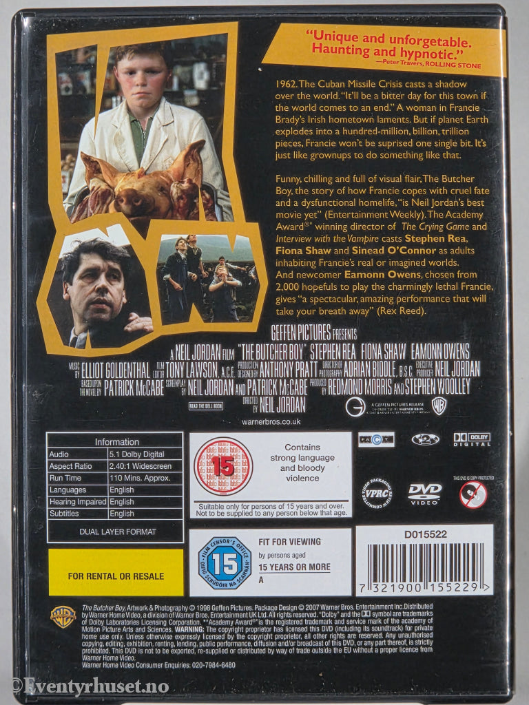 The Butcher Boy (1997). DVD.