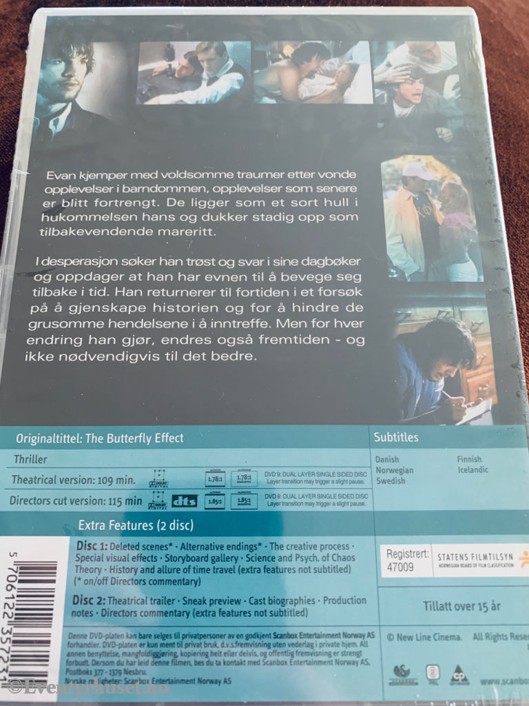 The Butterfly Effect. DVD. Ny I plast!