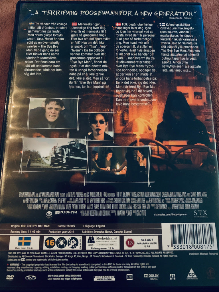 The Bye Bye Man. 2016. DVD. DVD