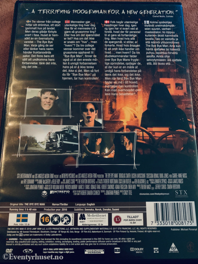 The Bye Bye Man. 2016. DVD. DVD