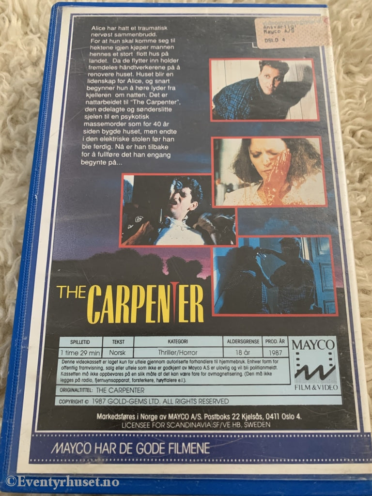 The Carpenter. 1987. Vhs Big Box.