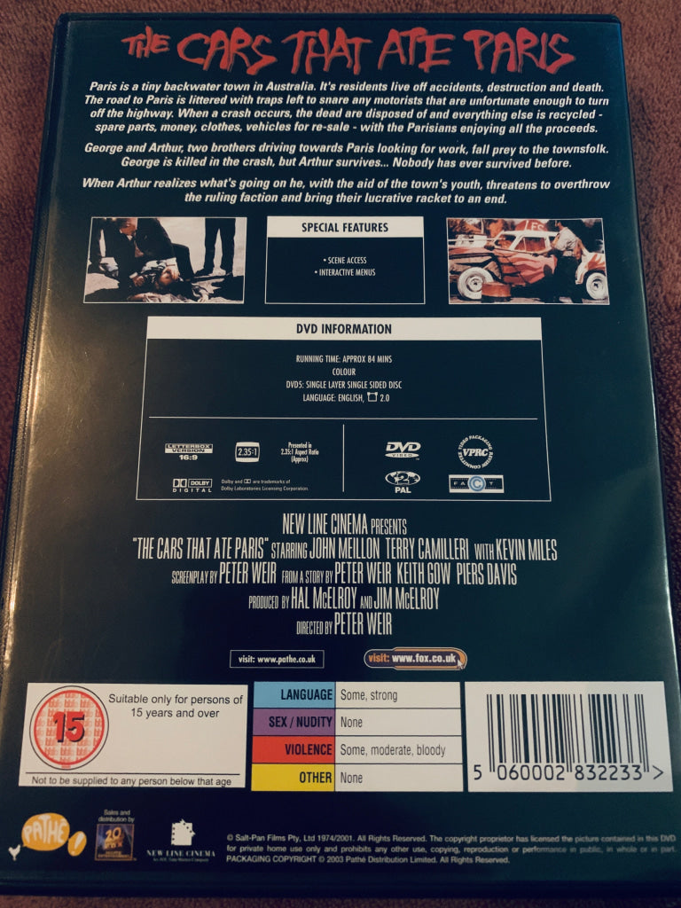 The Cars That Ate Paris. 1974. DVD. DVD