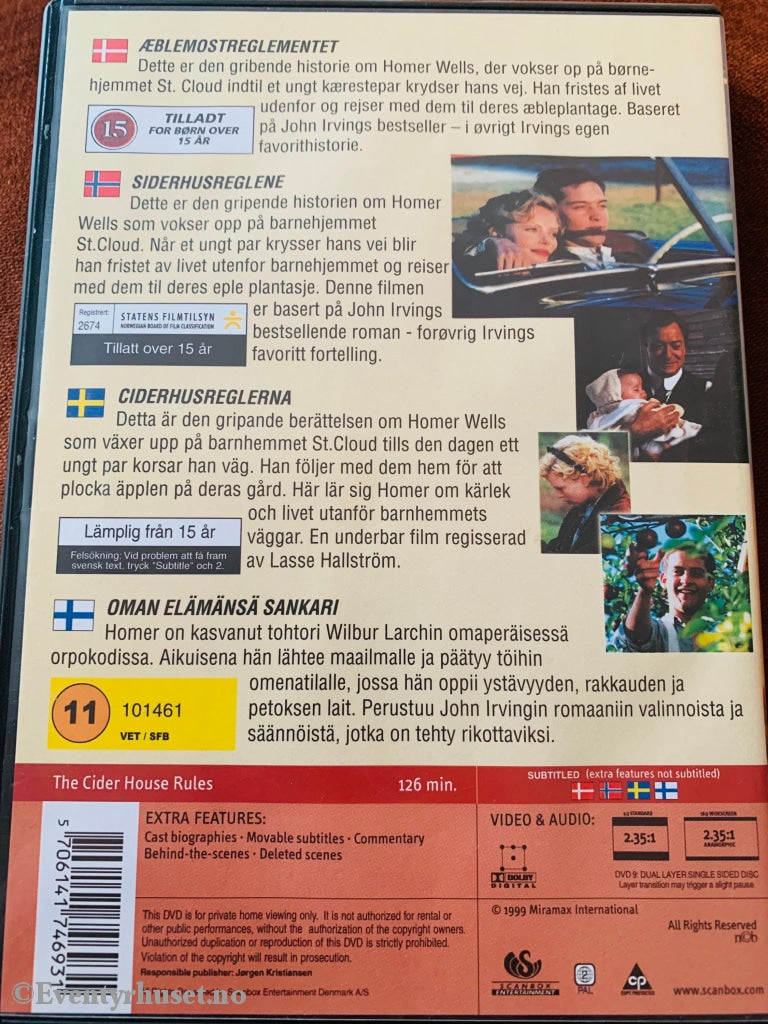 The Cider House Rules. Dvd. Dvd
