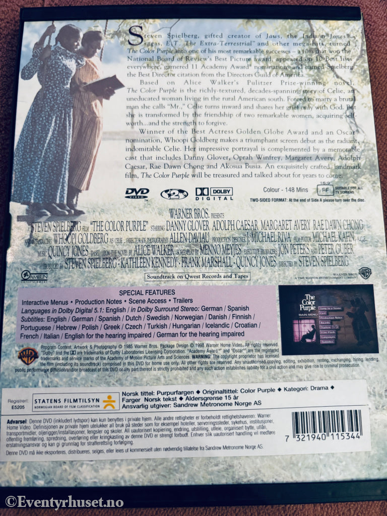 The Color Purple. DVD snapcase.
