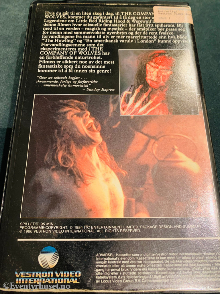 The Company Of Wolves. 1984. Vhs Big Box. Box