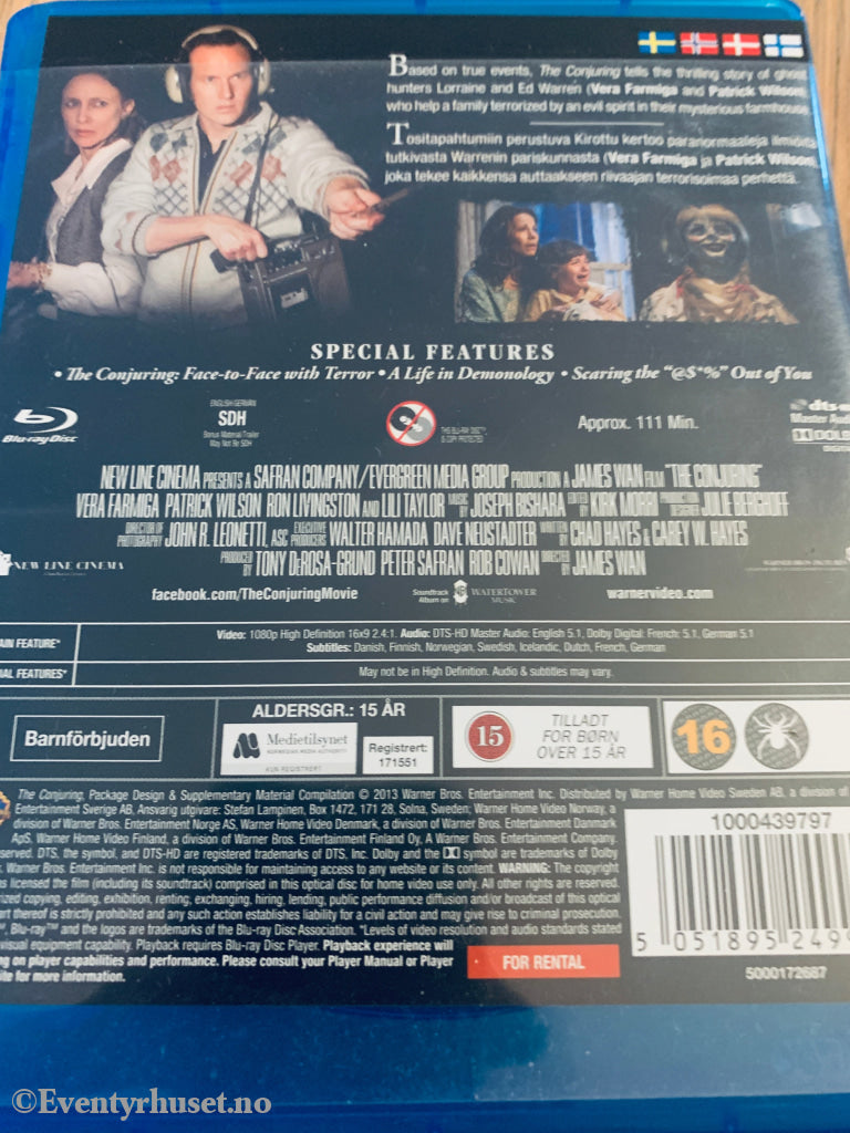 The Conjuring (2013). Blu-Ray.