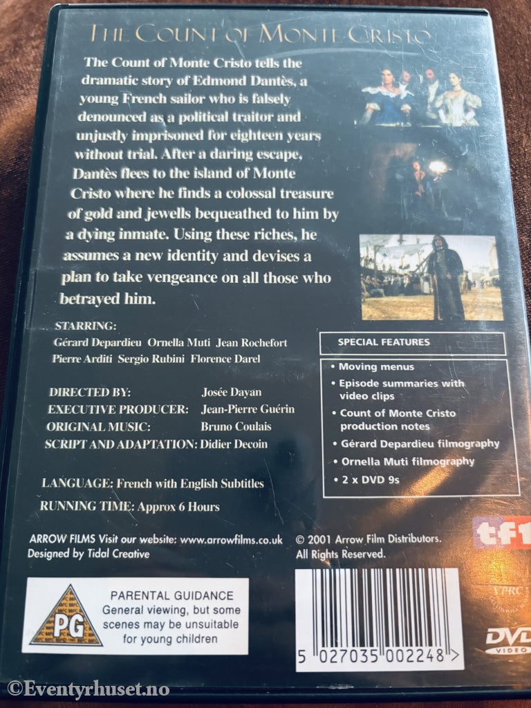 The Count of Monte Cristo (1998). DVD.