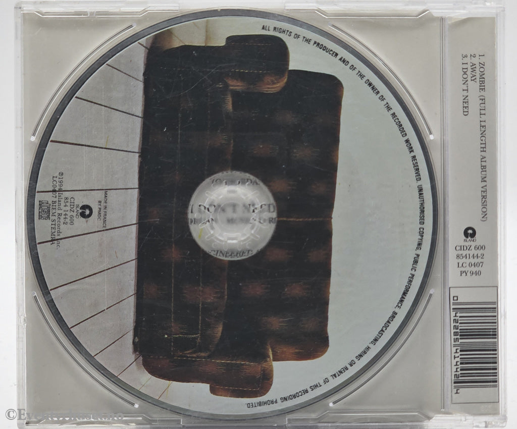 The Cranberries. 1994. Zombie. CD singel