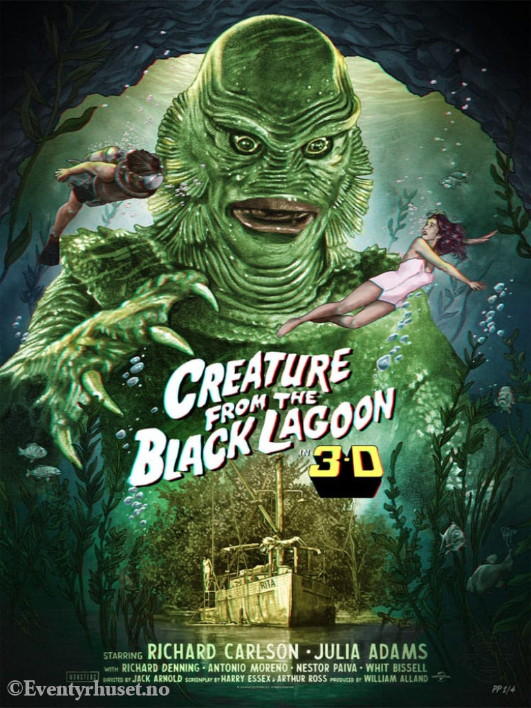 The Creature from the Black Lagoon Art Print Creature from the Black Lagoon (3D Variant) by Ruiz Burgos 61 x 46 cm