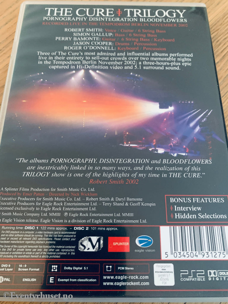 The Cure: Trilogy (2003). DVD