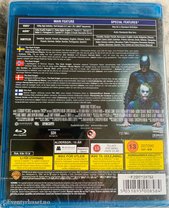 The Dark Knight (Batman). Blu-Ray. Ny I Plast! Blu-Ray Disc