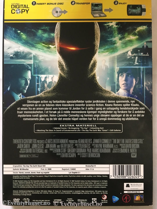 The Day Earth Stood Still. Dvd. Dvd