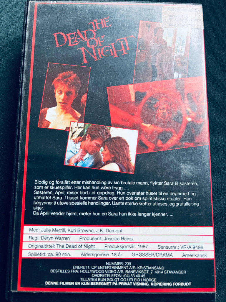 The Dead of Night. 1987. VHS Big Box. VHS Big Box