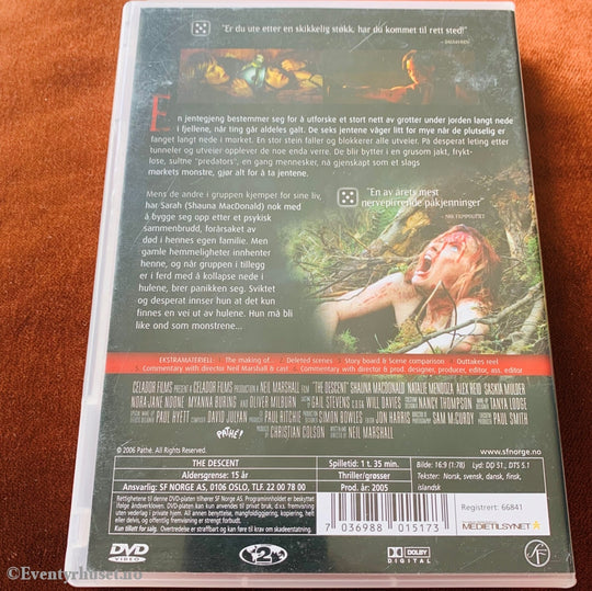 The Descent - Nedstigningen. 2005. Dvd. Dvd