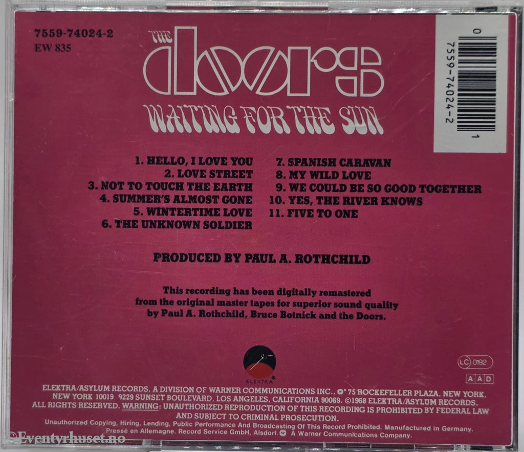 The Doors. 1968. Waiting for the Sun. CD.