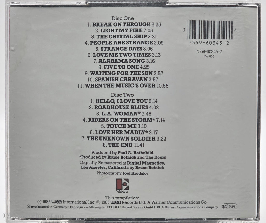 The Doors. 1985. The Best Of The Doors. CD.