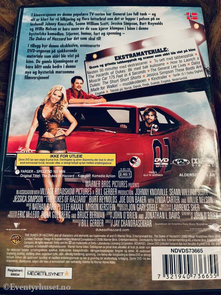 The Dukes Of Hazzard - Unseen Med Jessica Simpson. Dvd. Dvd