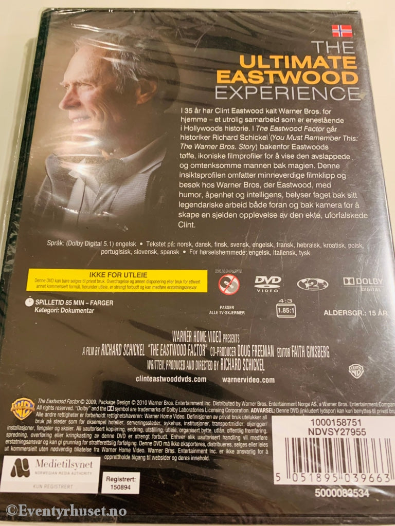 The Eastwood Factor. Dvd. Ny I Plast! Dvd