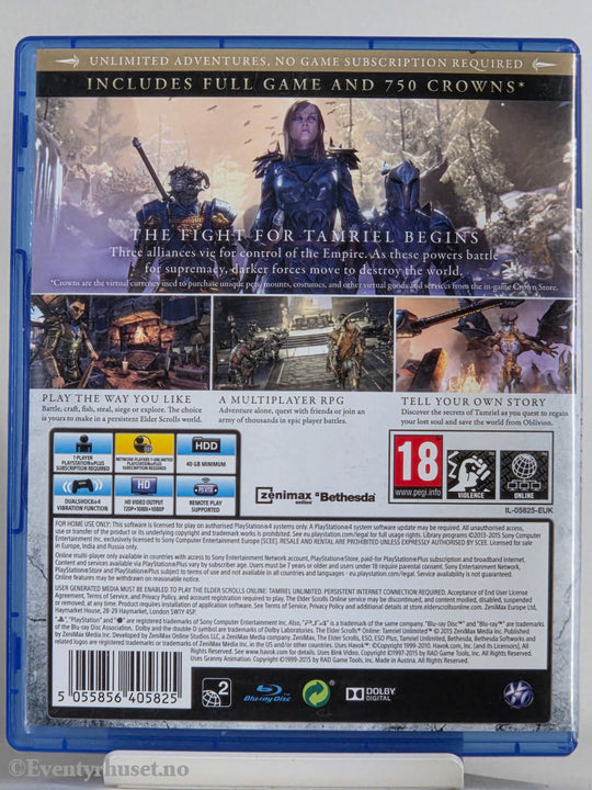 The Elder Scrolls Online: Tamriel Unlimited - Crown Edition. PS4.