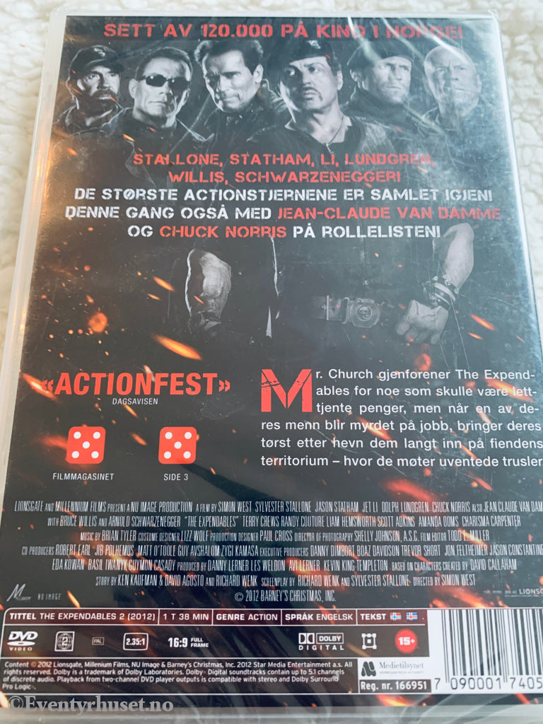 The Expendables 2. 2012. DVD. Ny i plast!