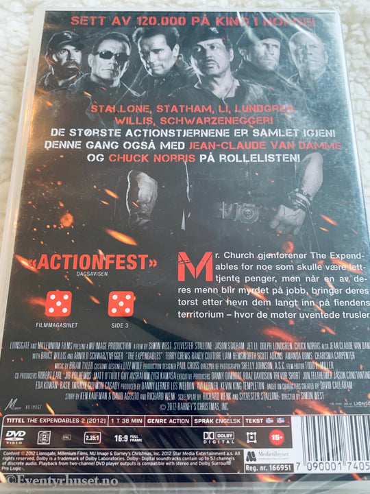 The Expendables 2. 2012. DVD. Ny i plast!