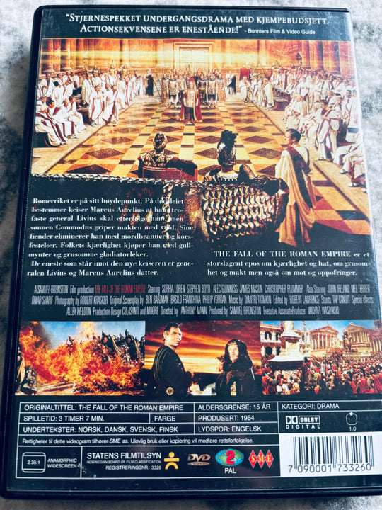 The Fall of the Roman Empire. DVD.